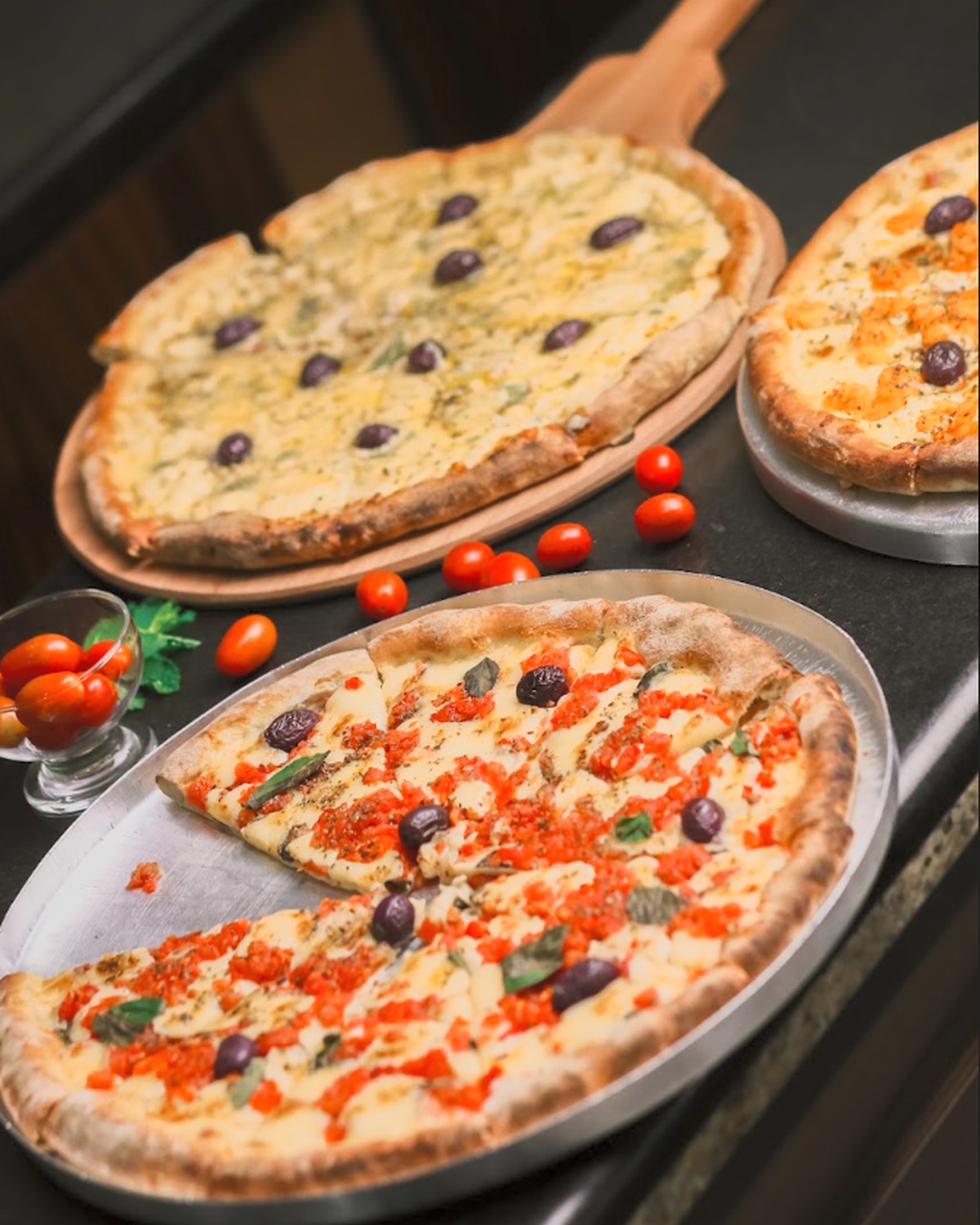 Seleção de pizzas artesanais da Ituana